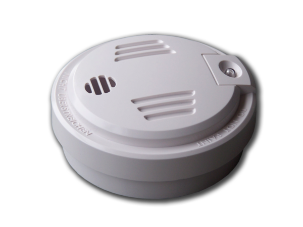 Optical smoke detector 230 Vac, with relay and battery
